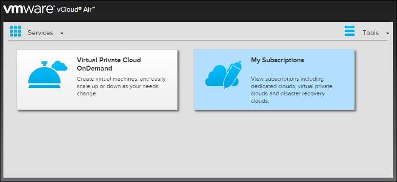 Signing up for VMware vCloud Air