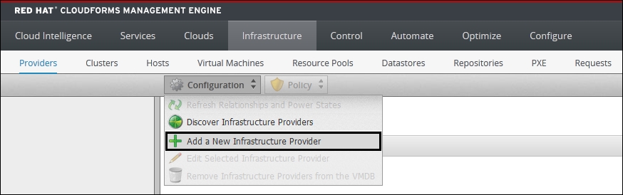 Adding VMware as an infrastructure provider