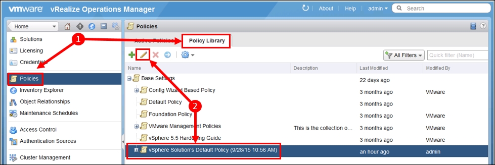 Modifying your Default Policy