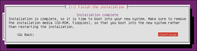 A simple installation from a CD