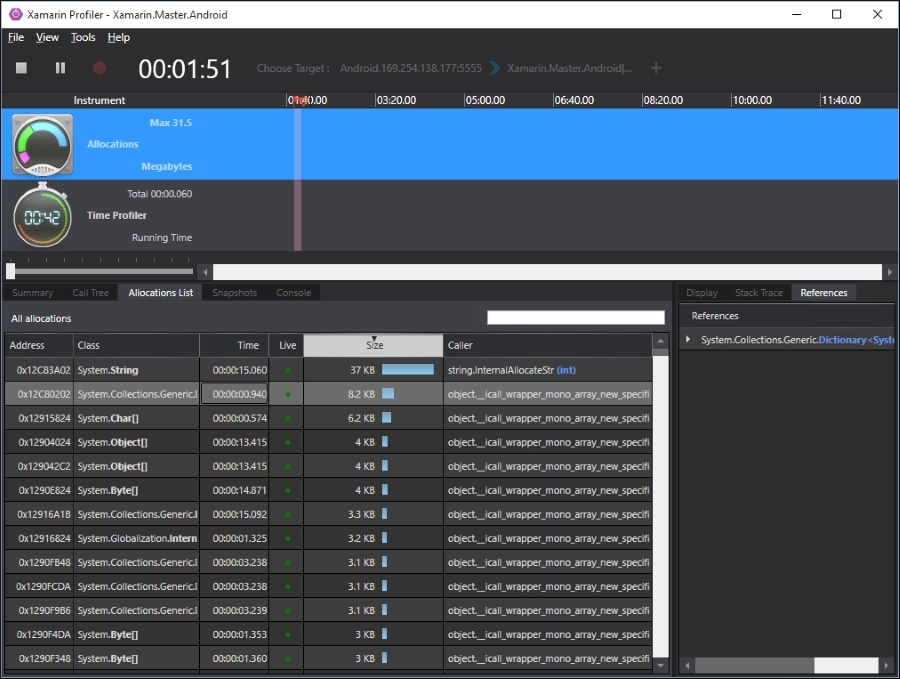 Xamarin Profiler