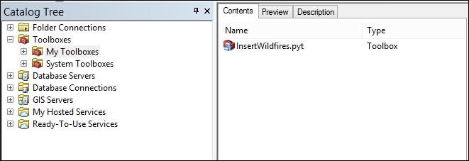 Creating the ArcGIS Desktop Python Toolbox