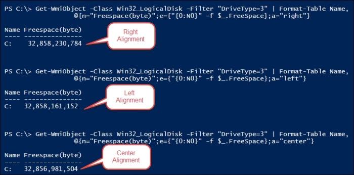 PowerShell formatting