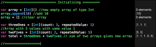 Initializing an array