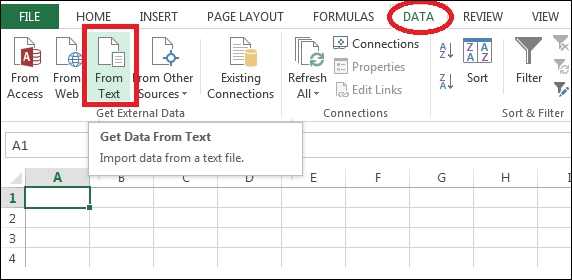 Importing data from a text file