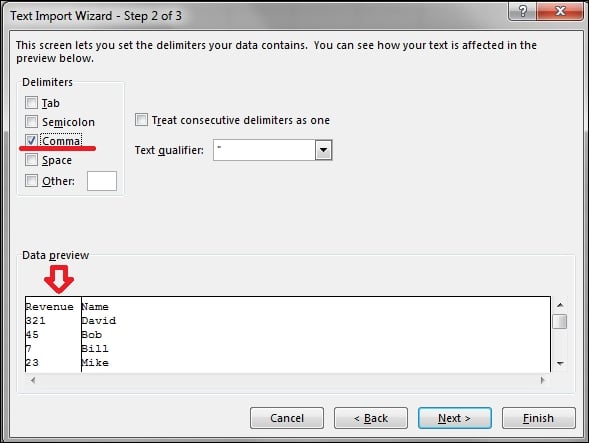 Importing data from a text file