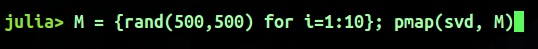 Parallel computation using Julia