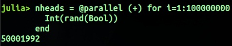 Parallel computation using Julia