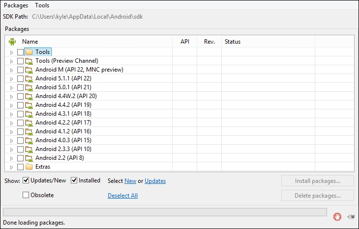 Configuring the Android SDK