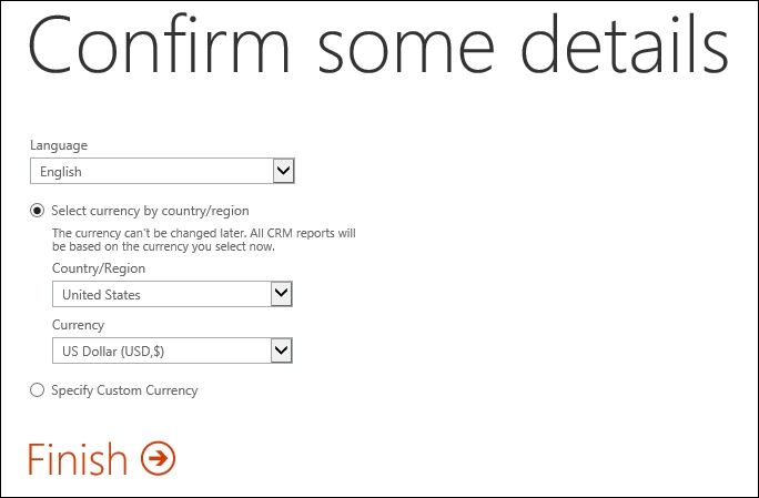 Opening a free 30-day trial of Dynamics CRM Online