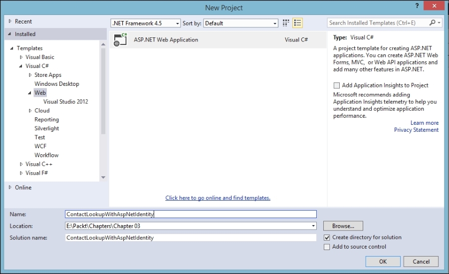 Creating an Empty Web API Application