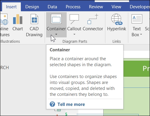 Knowing how shapes relate in structured diagrams