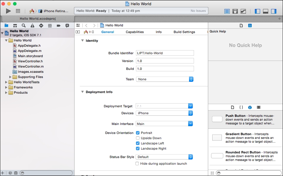 Developing your first iOS app