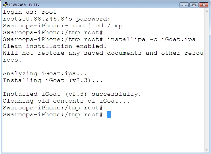 Installing apps on iDevice