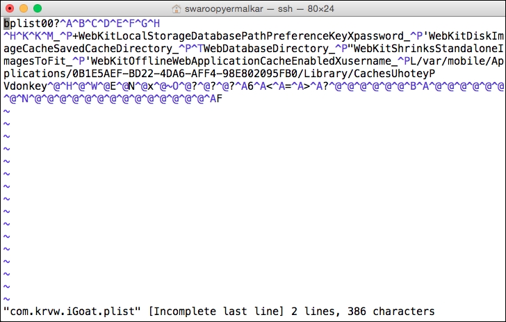 Insecure storage in the NSUserDefaults class
