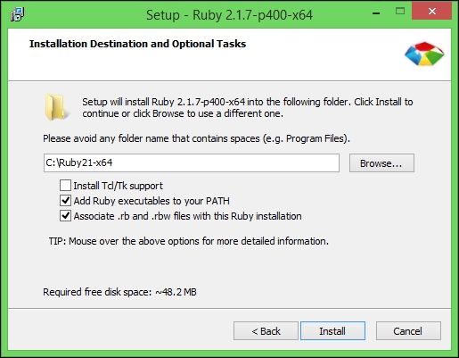Updating Ruby for Windows