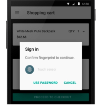 Fingerprint authentication