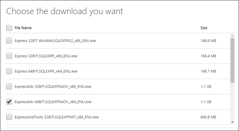 Downloading and installing MS SQL Server 2014
