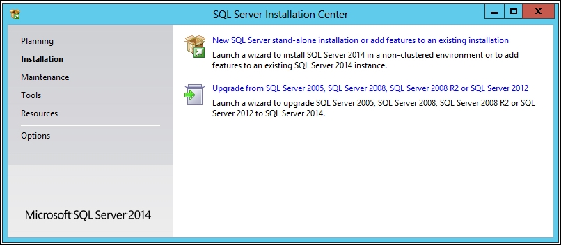 Downloading and installing MS SQL Server 2014