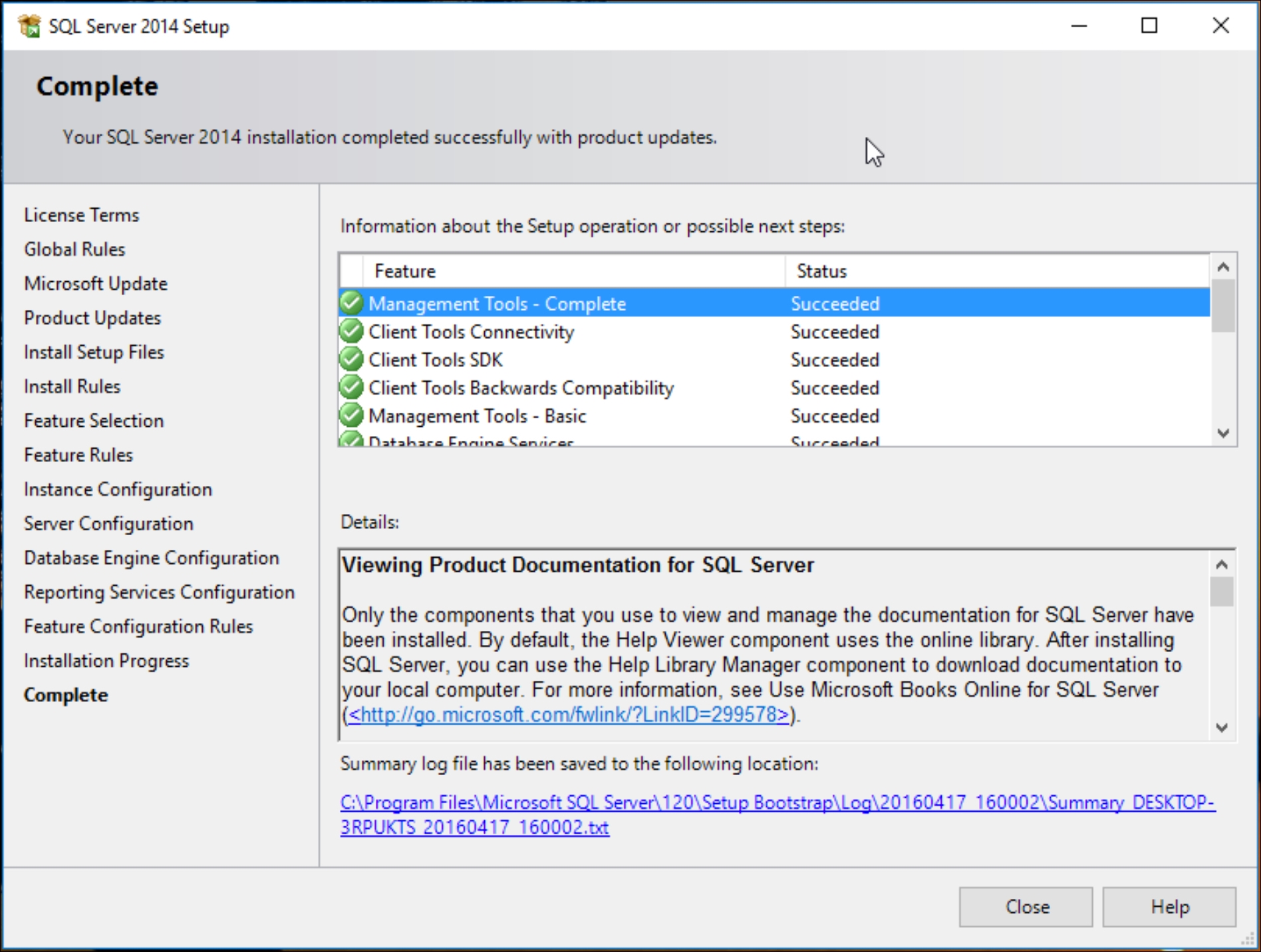 Downloading and installing MS SQL Server 2014