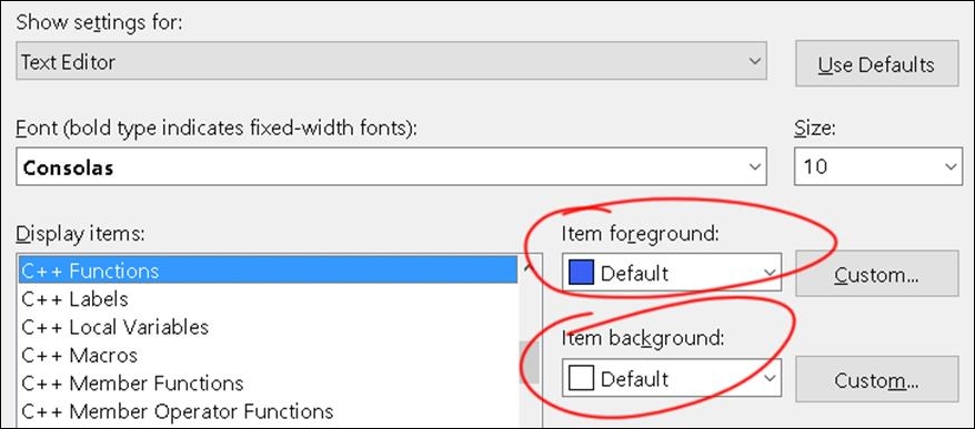 Changing the code font and color in Visual Studio | Unreal Engine 4  Scripting with C++ Cookbook