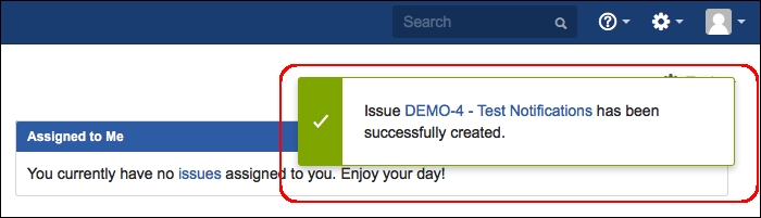 Displaying dynamic notifications/warnings on issues