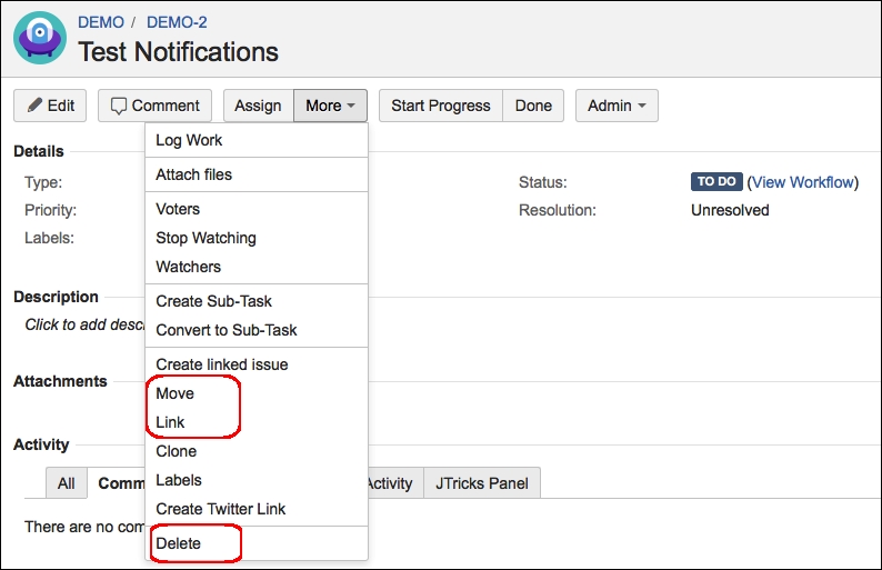 Re-ordering Issue Operations in the View Issue page