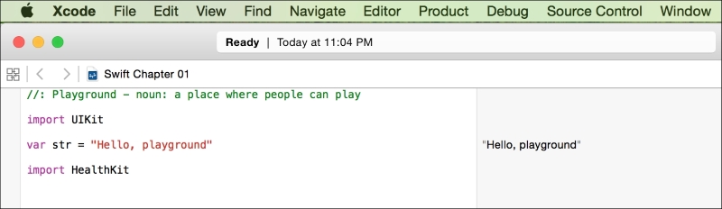 Working with API objects in the Xcode Playground