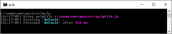 Creating a simple example using PostCSS