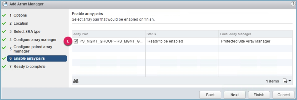 Adding array managers and enabling array pairs