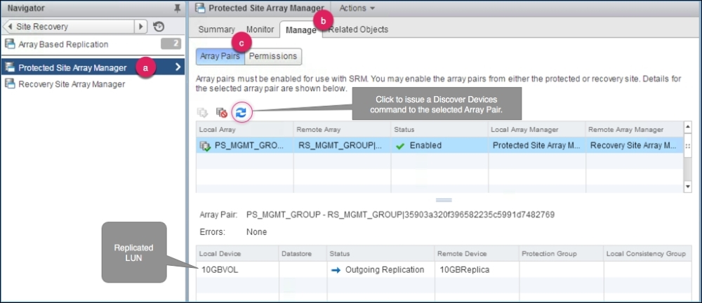 Adding array managers and enabling array pairs