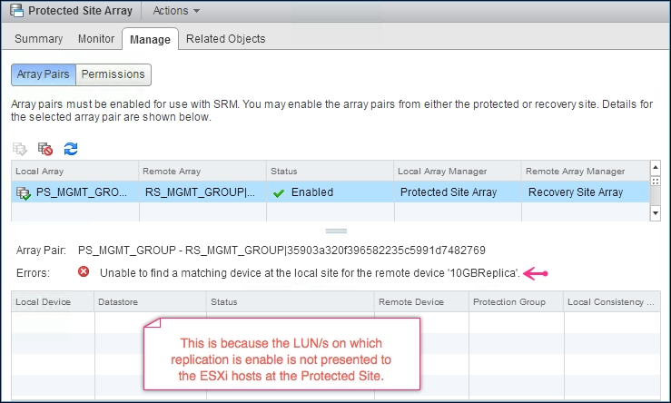 Adding array managers and enabling array pairs