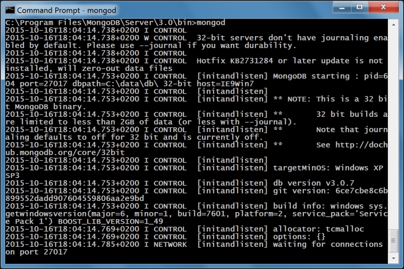 Running MongoDB manually