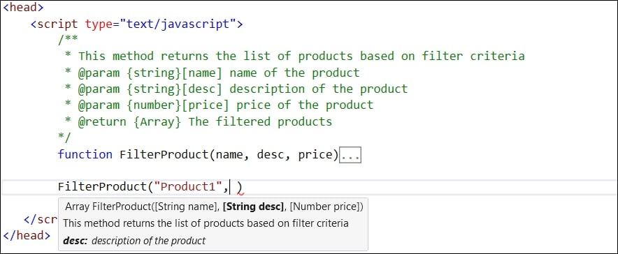 New editing experience of JavaScript in Visual Studio 2015 IDE