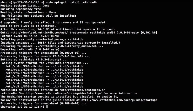 Installing RethinkDB on Ubuntu/Debian Linux