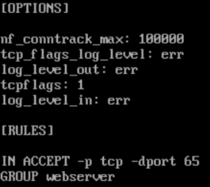 Configuring the host firewall through the CLI