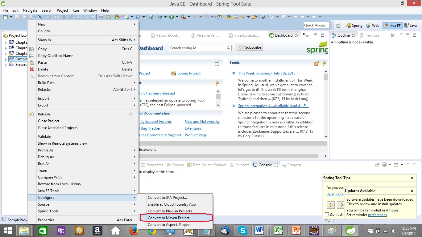Converting a dynamic web project to a Maven project