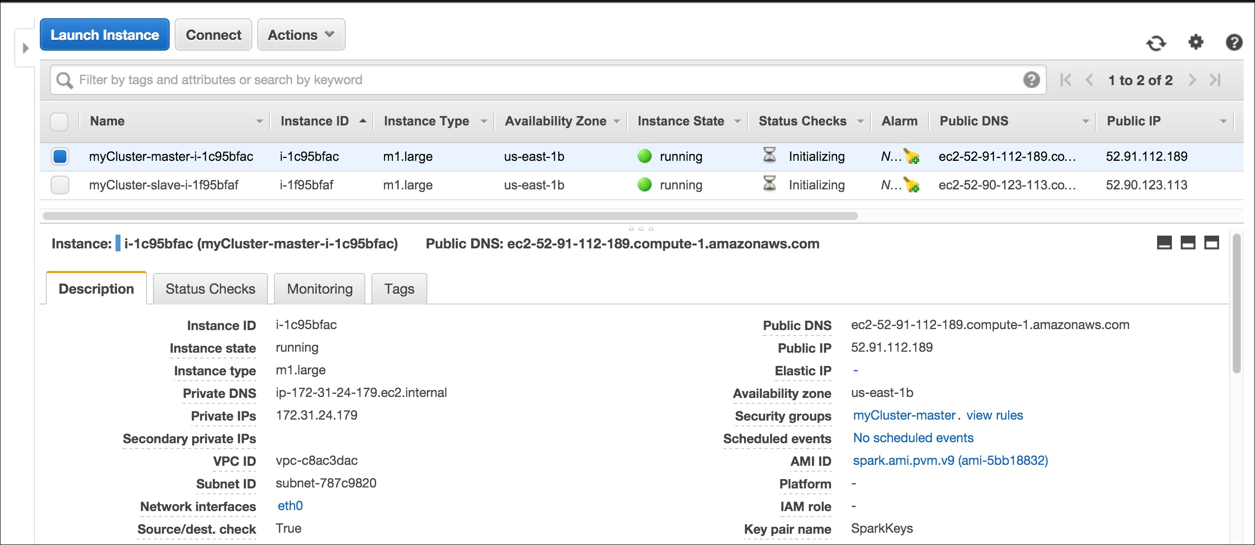 Running Spark on EC2 with the scripts