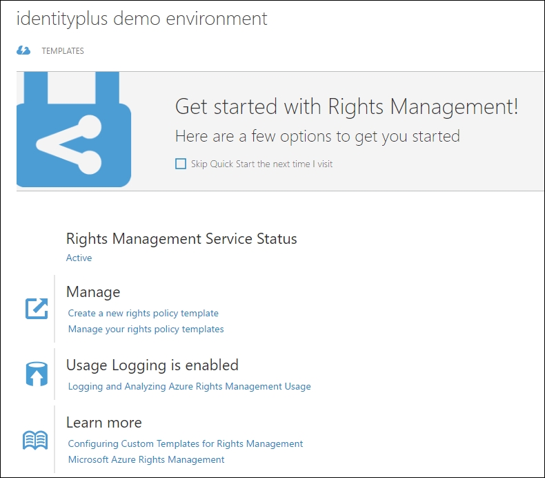 Enabling and configuring Azure RMS