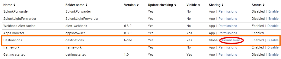 Creating a Splunk app