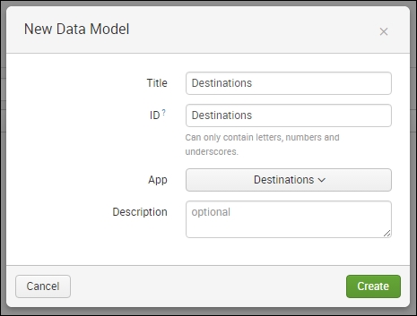 Creating a data model