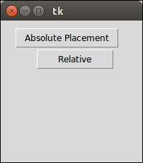 The place geometry manager