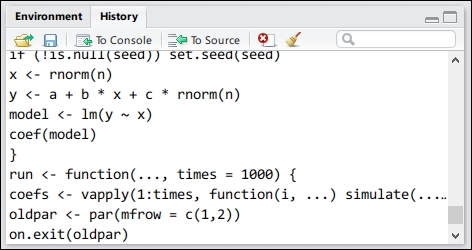 The History pane