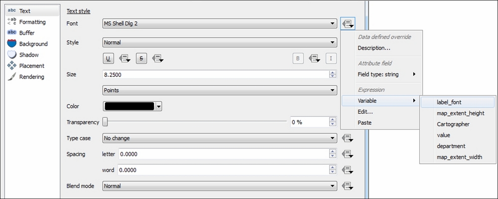 Using variables in data defined overrides