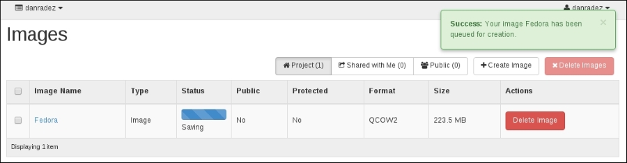 Using the web interface | OpenStack Essentials - Second Edition