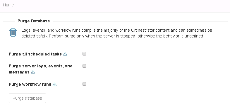 Purging the Database