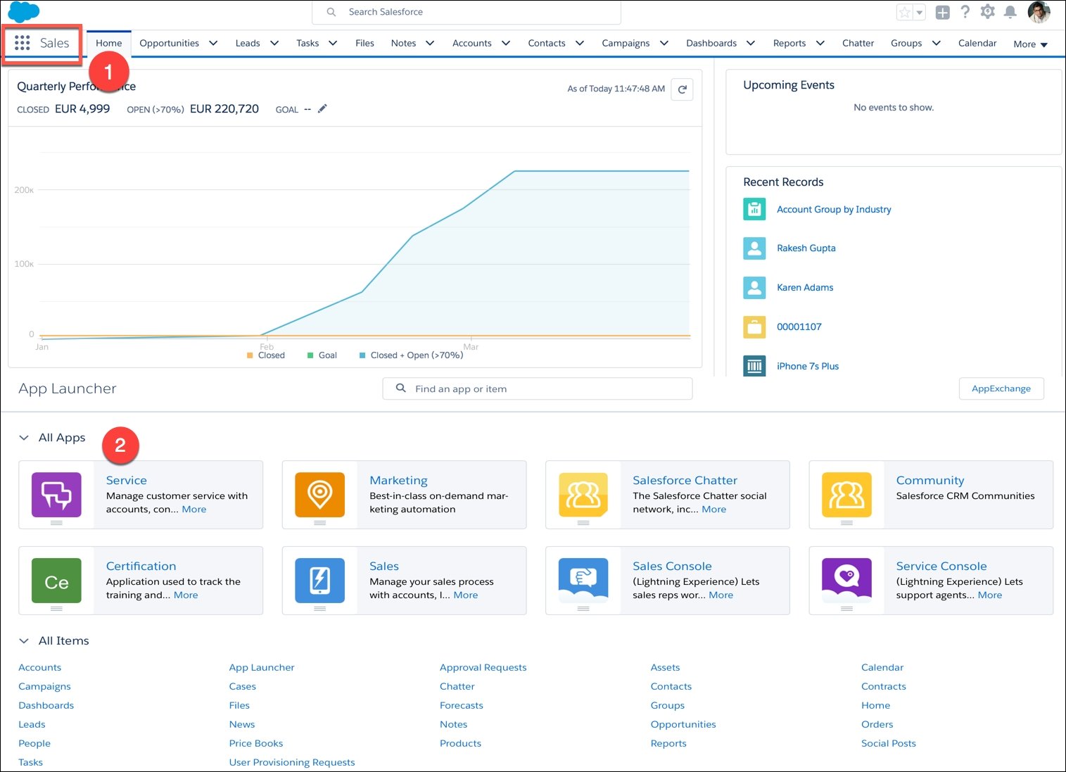 The App Launcher in Lightning