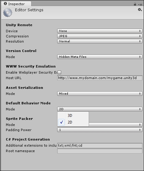 2D mode versus 3D mode