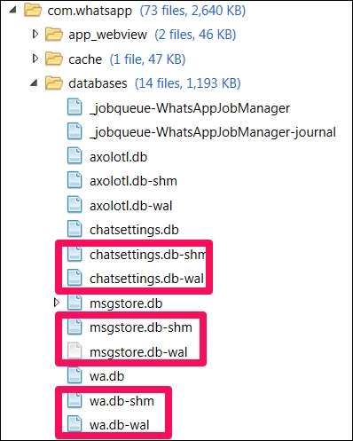 Application data storage