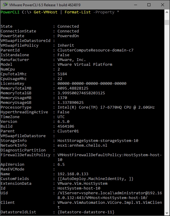 Retrieving a list of all of your hosts